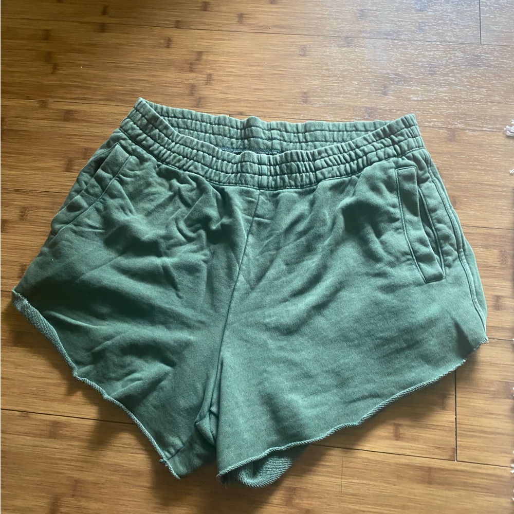 Aerie Green Sweatpants Short